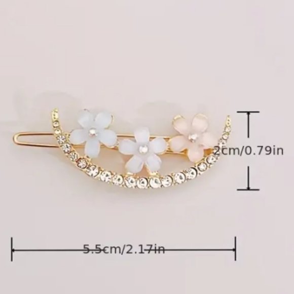 Flower Moon Hair Clips (set of 2) - Picture 2 of 4